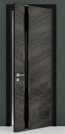 Межкомнатная дверь Глянец ГЛ40-Ф Шпон + скрытый короб, Шахматное дерево, 600/700/800/900*2000 мм. «Дверной лидер» в Ярославле